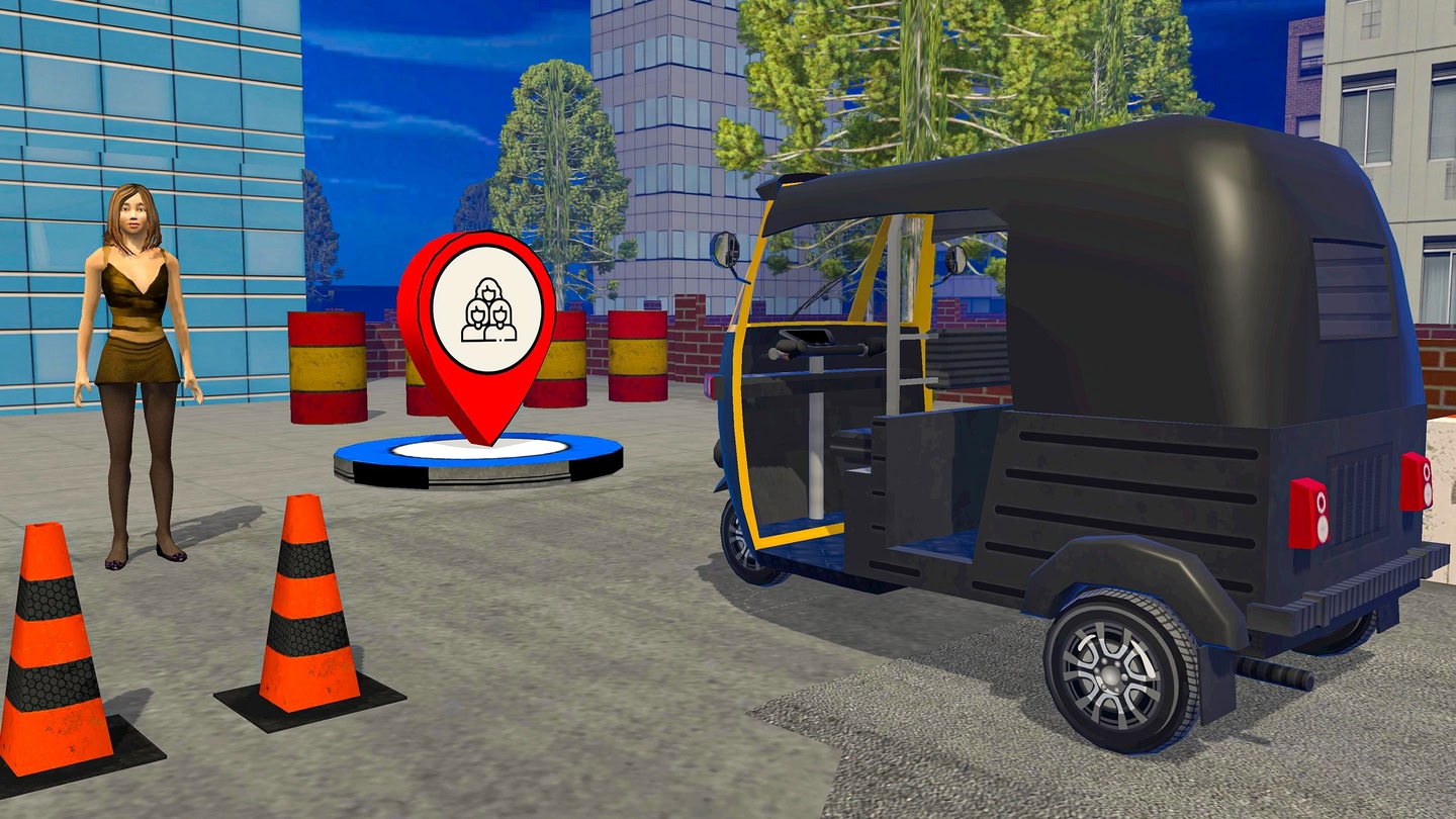 #3. Tuk Tuk Auto Rickshaw Driving (Meta) Podle: FLAG GAME STUDIO