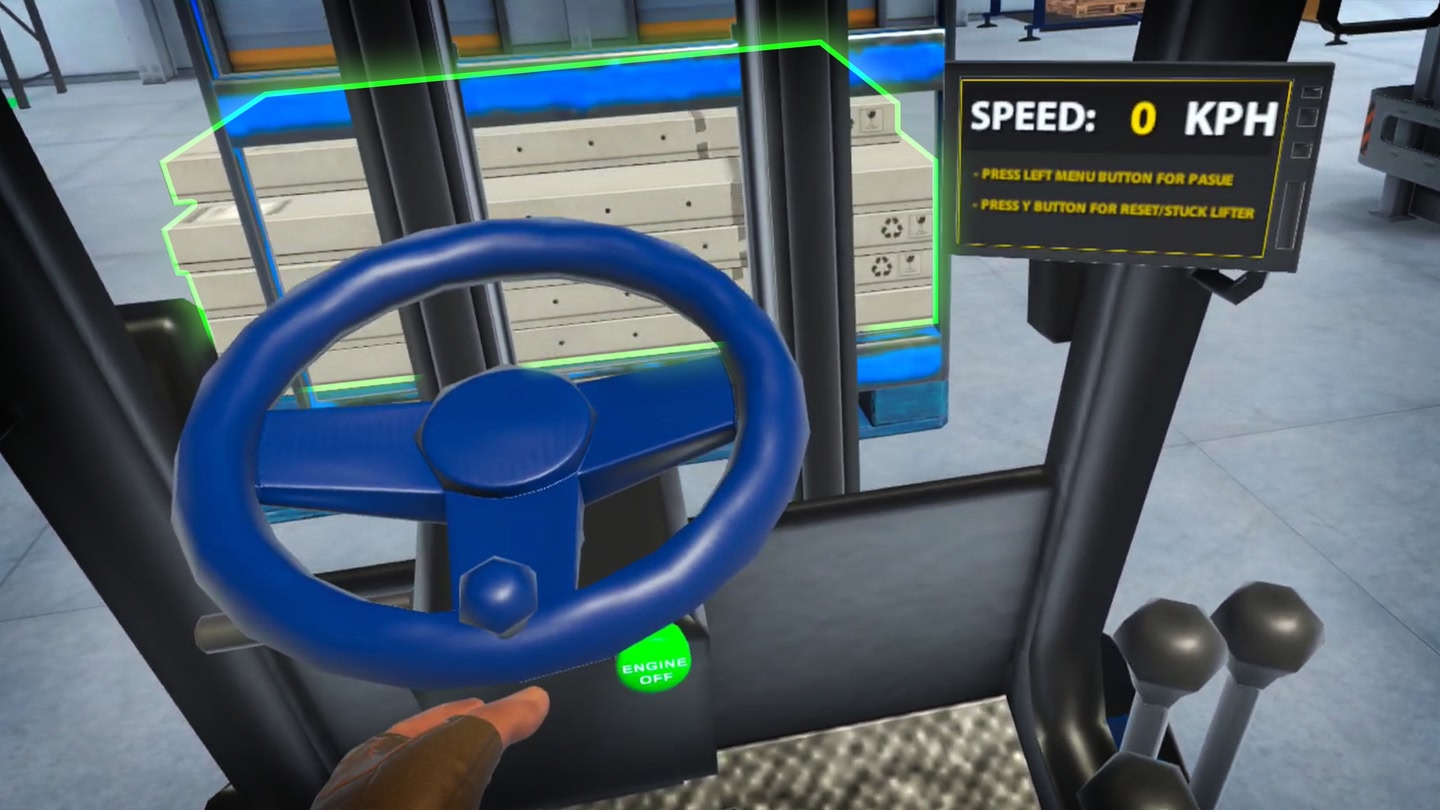 #6. Forklift Simulator VR - Realistic Fork lifter Operator (Meta) 게시자: Rebel Game Studio