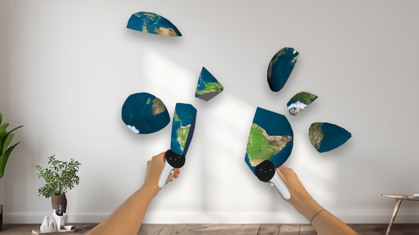 #2. Fractured: Mixed Reality 3D puzzle (Meta) By: MIXRIFT